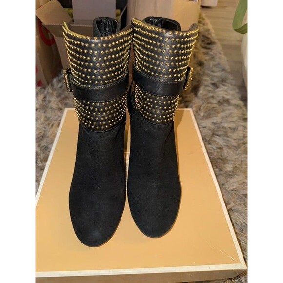 Michael Kors Krista Genuine Suede Studded Bootie - Picture 2 of 5